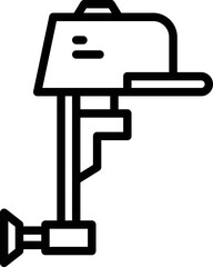 Motor icon outline vector. Engine boat. Drive energy