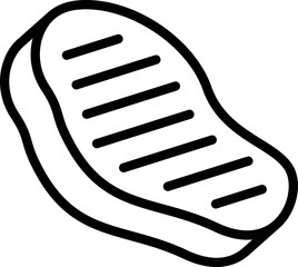 Meat steak icon outline vector. Pork lamb. Raw food