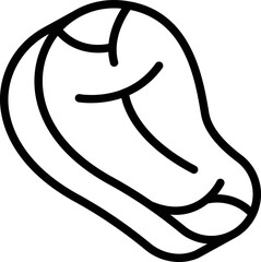 Raw lamb icon outline vector. Pork meat. Food beef