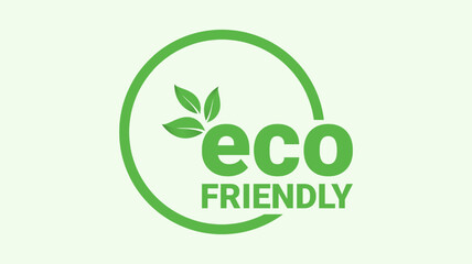Eco friendly green leaf label sticker. Eco friendly for stamp, label, logo, icons with Green organic plant leaf. vector illustration.
