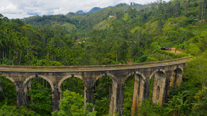 The Nine Arches Bridge Demodara is one of the iconic bridges in Sri Lanka. Ella town.