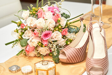 wedding bouquet on a table
