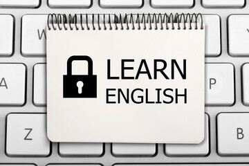 Text sign showing Learn English. Word for to train writing and speaking, Typing Program Source Codes