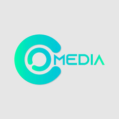 business logo design for media and information center. modern, simple and elegant style