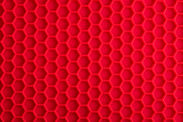 Red hexagons in background silicone - Geometric shapes