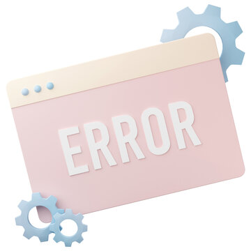 3d illustration error page