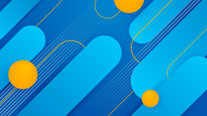 Blue yellow and orange abstract background for vector presentation design with modern and futuristic corporate concept