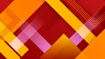 Red yellow and orange abstract background with modern trendy fresh color for presentation design, flyer, social media cover, web banner, tech banner