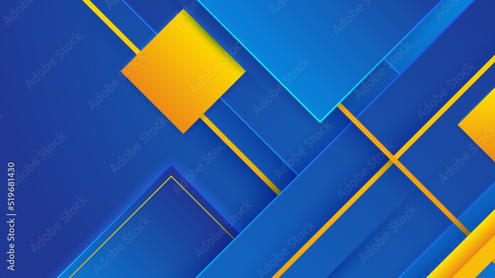 Poster blue and yellow abstract background. vector abstract graphic design banner pattern background templa