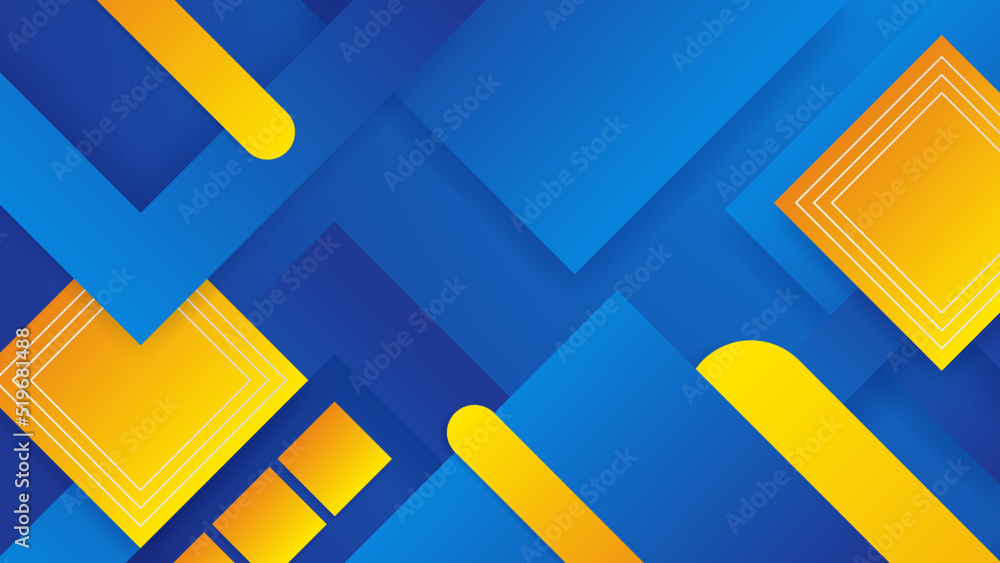 Poster blue and yellow abstract background. vector abstract graphic design banner pattern background templa