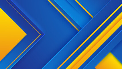 Blue and yellow abstract background. Vector abstract graphic design banner pattern background template.