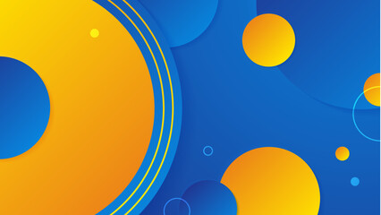 Blue and yellow abstract background. Vector abstract graphic design banner pattern background template.