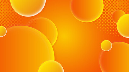 Abstract orange and white geometric shape with futuristic concept background