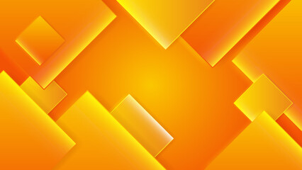 Abstract orange and white geometric shape with futuristic concept background
