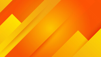 Abstract orange and white geometric shape with futuristic concept background