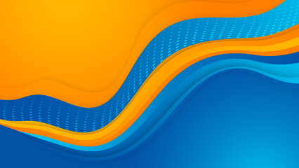 Blue yellow and orange abstract background. Design for poster, template on web, backdrop, banner, brochure, website, flyer, landing page, presentation, and webinar