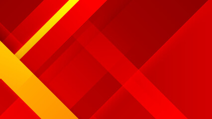 Fototapeta na wymiar Orange yellow and red geometric shapes abstract background geometry shine and layer element vector for presentation design. Suit for business, corporate, institution, party, seminar, and talks