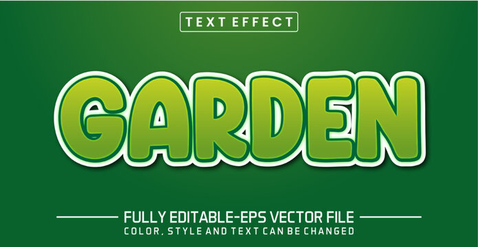 Garden Font Text Effect Editable