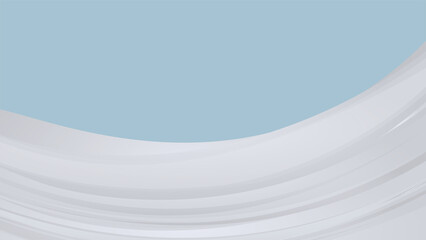 Abstract soft milky flow material with soft blue background.