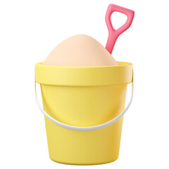 3d icon sand bucket