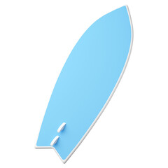 3d icon surfboard