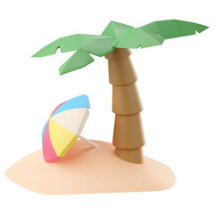 3d summer illustration