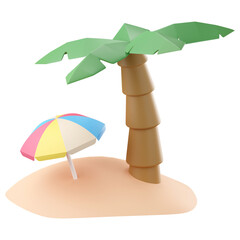 3d summer illustration
