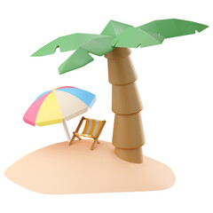 3d summer illustration