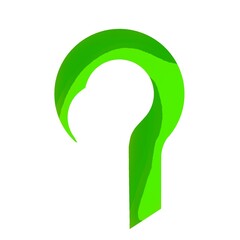 green question mark