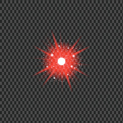 Transparent glowing lens flare 