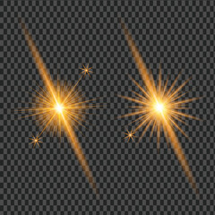 Transparent light flare Effect Glowing lens background
