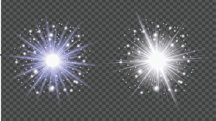  Sparkles and lens flares Transparent light