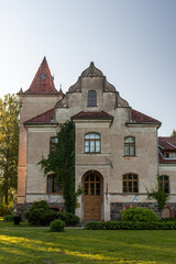 Meri manor in evening, Latvia.