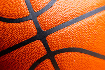 Close up of basketball skin texture