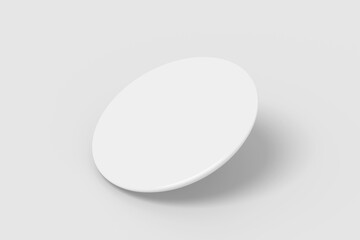 Realistic blank pin badge illustration for mockup. 3D Render.