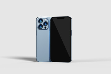 Realistic blank phone max illustration for mockup. 3D Render.