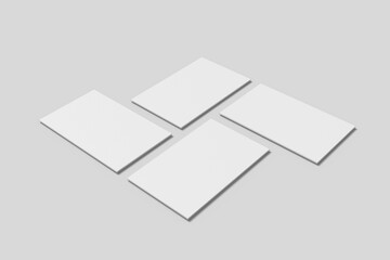 Realistic blank business card illustration for mockup. 3D Render.