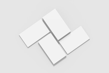 Realistic blank business card illustration for mockup. 3D Render.