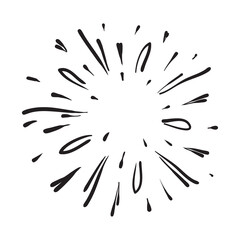 Starburst, sunburst element. Vector illustration