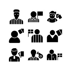 arbitrator icon or logo isolated sign symbol vector illustration - high quality black style vector icons
