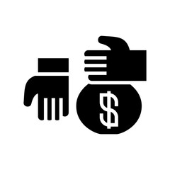 bribery icon or logo isolated sign symbol vector illustration - high quality black style vector icons
