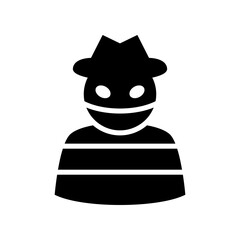 criminal icon or logo isolated sign symbol vector illustration - high quality black style vector icons

