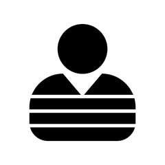 criminal icon or logo isolated sign symbol vector illustration - high quality black style vector icons
