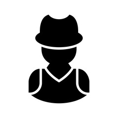 detective man icon or logo isolated sign symbol vector illustration - high quality black style vector icons
