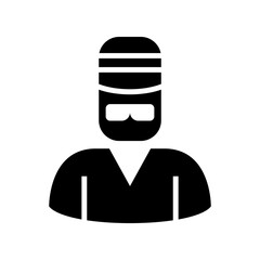 detective man icon or logo isolated sign symbol vector illustration - high quality black style vector icons
