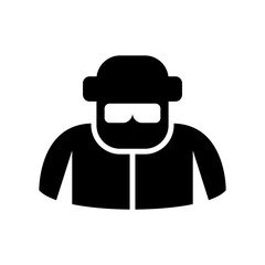 detective man icon or logo isolated sign symbol vector illustration - high quality black style vector icons
