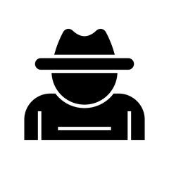 detective man icon or logo isolated sign symbol vector illustration - high quality black style vector icons
