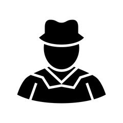 detective man icon or logo isolated sign symbol vector illustration - high quality black style vector icons
