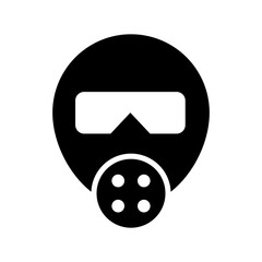 gas mask icon or logo isolated sign symbol vector illustration - high quality black style vector icons
