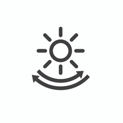 symbol of sunproof, sunproof icon, vector art.